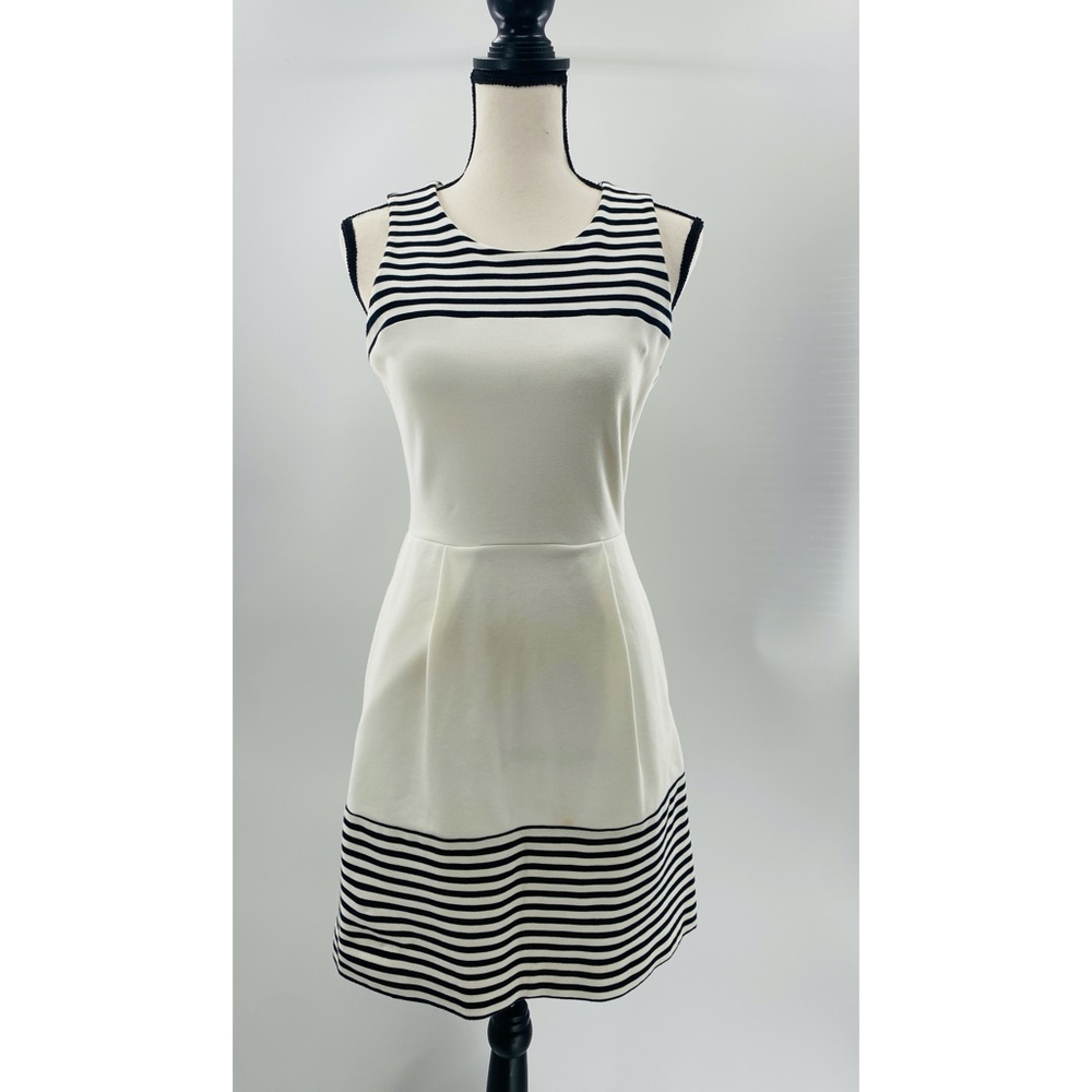 Madewell 1937 B/W Strip A-Line‎ Sleeveless Dress